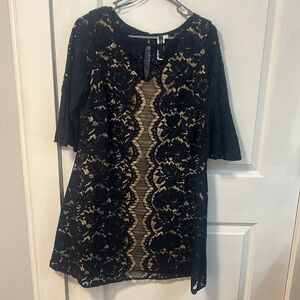 Julian Taylor navy dress.